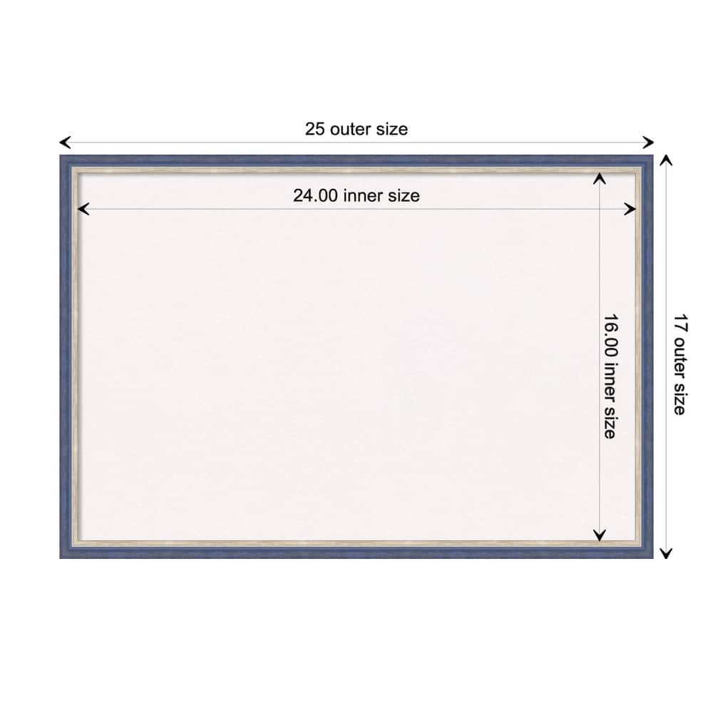 Theo Narrow Wood Framed White Corkboard Bulletin Board
