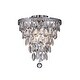 preview thumbnail 7 of 6, Interior 3-Lights Teardrop Glass Flush Mount Ceiling light 12" Tiered Glam Chandelier Chrome