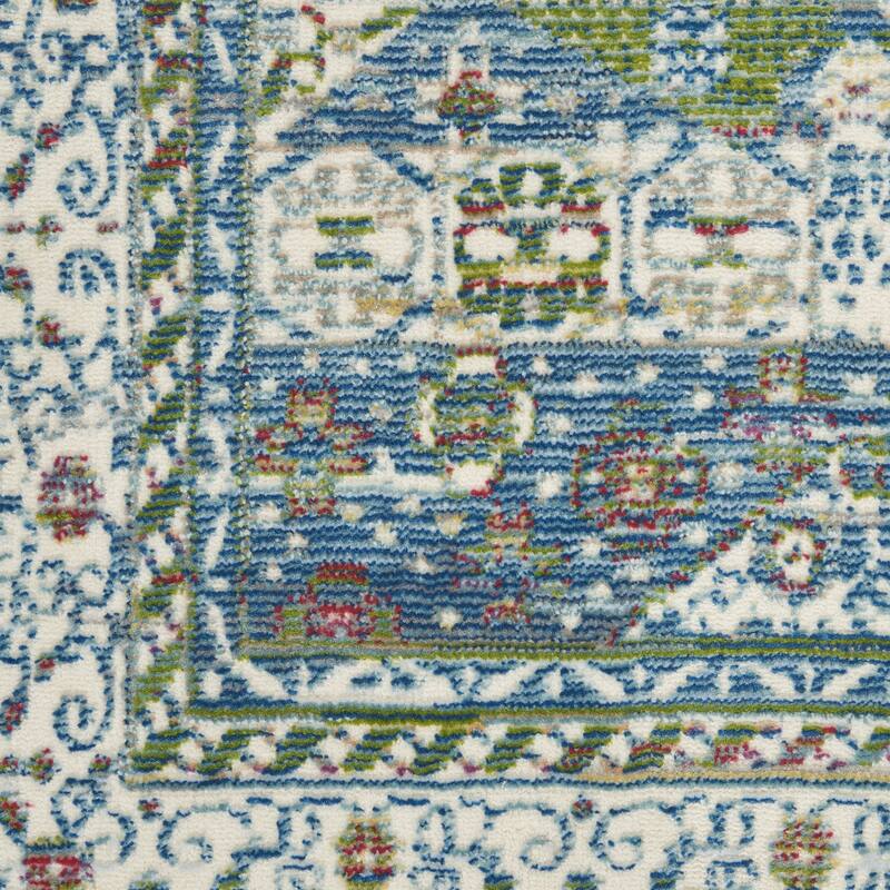 Power Loomed Distressed Non Skid Area Rug - 118' X '94' X '0.5