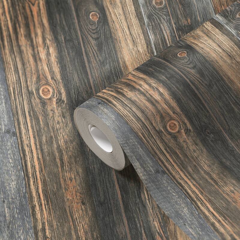 Galerie Wallcoverings Woods and Wicker Collection Wood Knots Effect Matte Finish Vinyl on Non-woven Wallpaper Roll