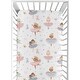 preview thumbnail 1 of 4, Sweet Jojo Designs Ballerina and Bows Girl Fitted Crib Sheet Ballet Shoes Dancer Hearts Sparkles Princess Tutu Pink Blue Green