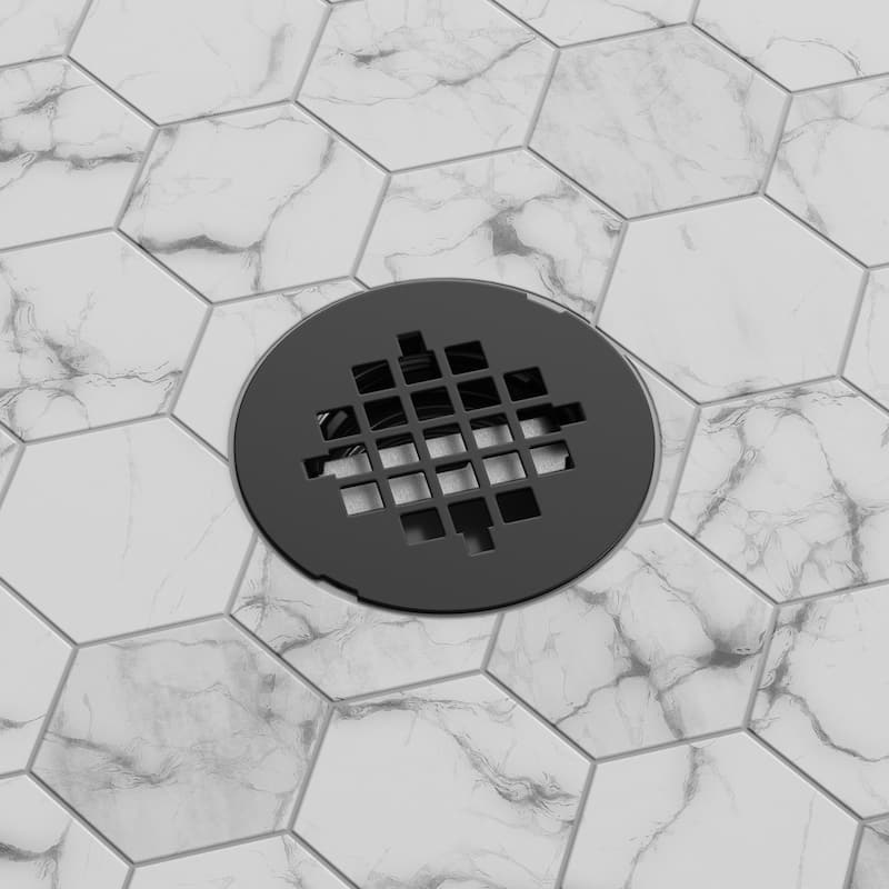 DreamLine DN09X02R SlimLine 2" Round Shower Drain - Matte Black