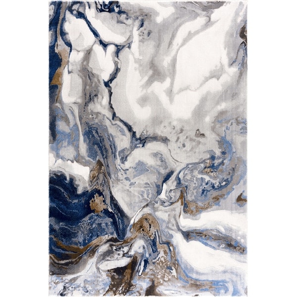 Abani Rugs Regal REG140A Abstract Grey Blue Area Rug - On Sale - Bed ...