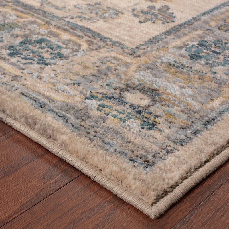 Style Haven Strete Faded Traditional Ivory/ Blue Rug