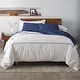 preview thumbnail 9 of 18, 100% Cotton Percale 3 Piece Duvet Set with Satin Stitching Navy - King