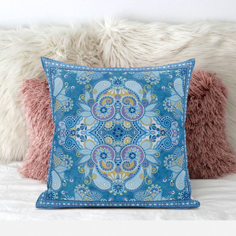 Amrita Sen Floral Paisley Indoor Outdoor Pillow Zip