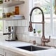 preview thumbnail 14 of 26, Copper Pre-Rinse Spring Kitchen Faucet Single Level Handle and Pull Down Sprayer