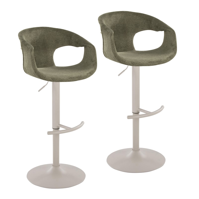 Porch & Den Saurya Adjustable Bar Stool with Rounded T Footrest (Set of 2)