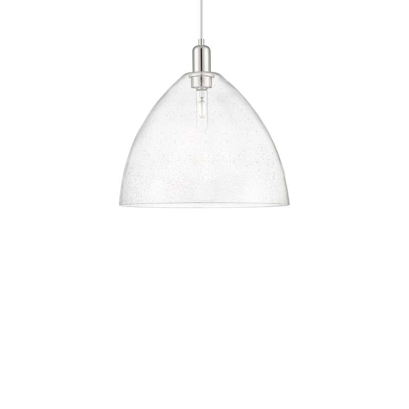 Innovations Lighting 716-1P-18-16 Bristol Pendant Bristol 16" Wide - Polished Nickel / Seedy