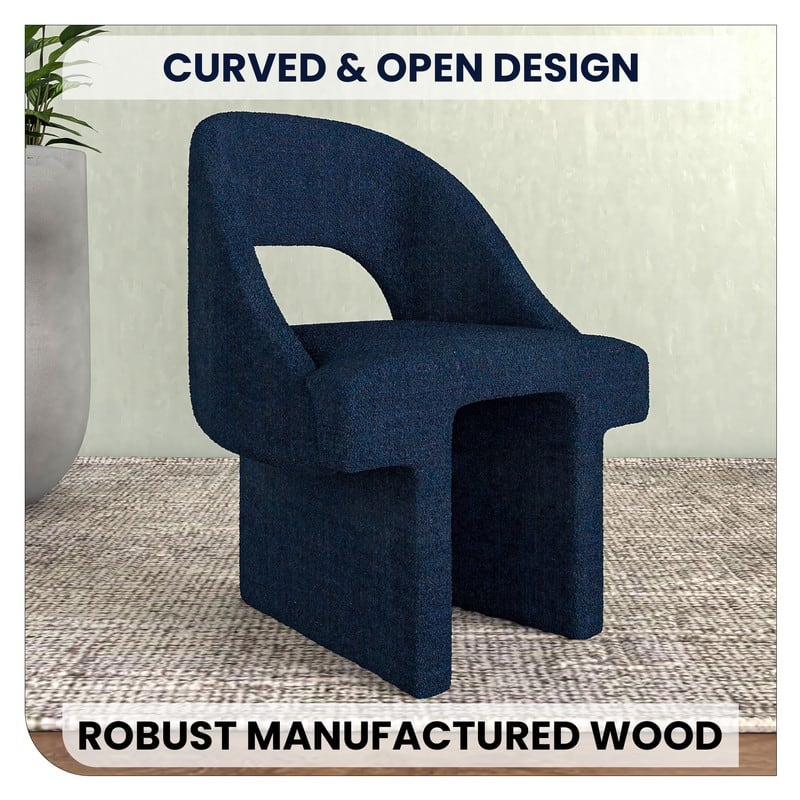 Quell Boucle Modern Elegant Upholstered Accent Chair with Solid Wood Frame & Plush Comfort for Home Office Living Room & Bedroom