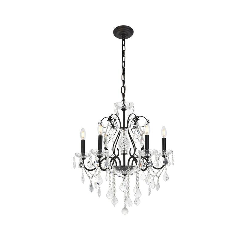 Fleur Illumination 6 light Dark Bronze Chandelier