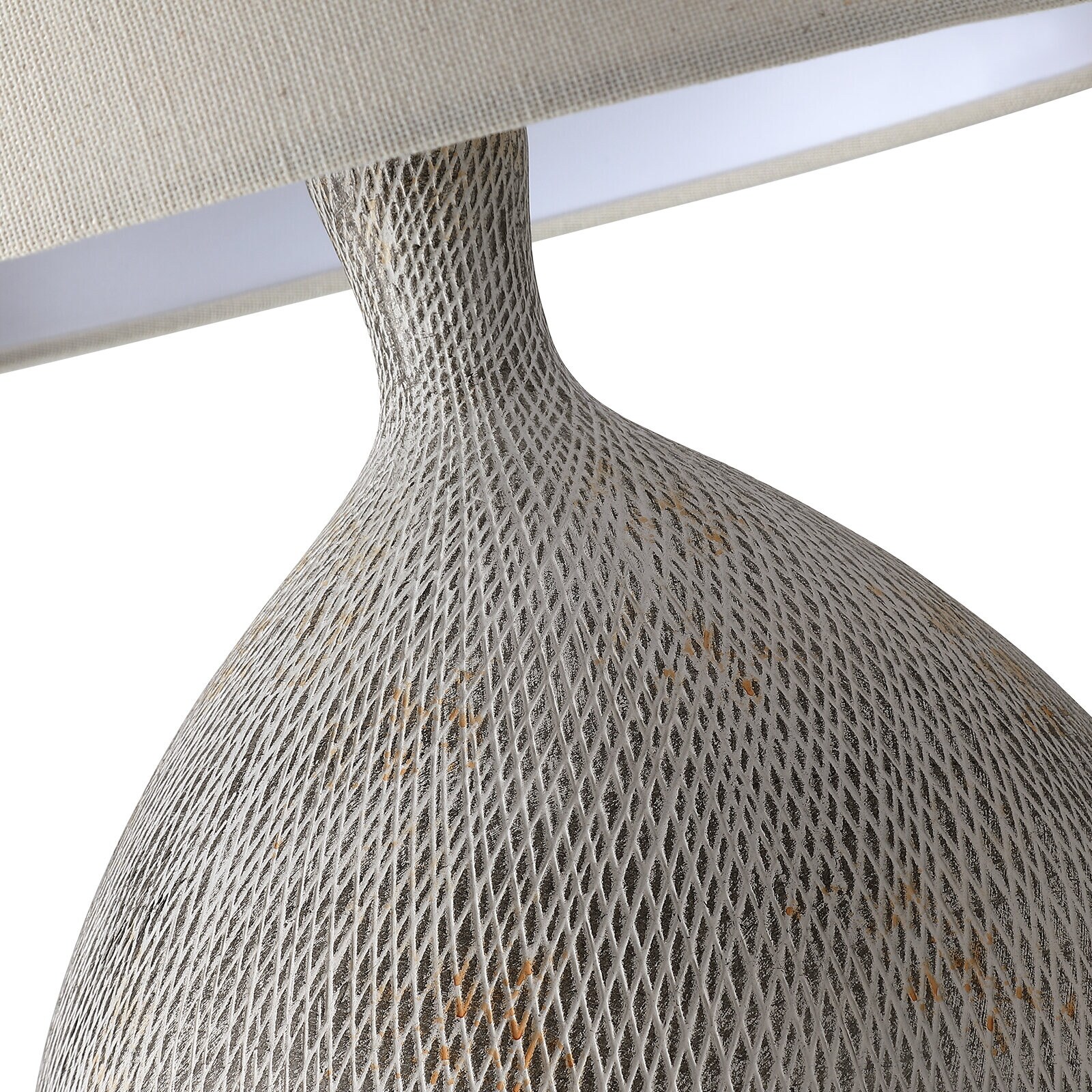 3-Way Ceramic Table Lamp with Hardback Shade - 22 in. H - On Sale