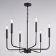 preview thumbnail 3 of 9, Vaxcel Lighting H0297 6 Light 26" Wide Taper Candle Style Chandelier
