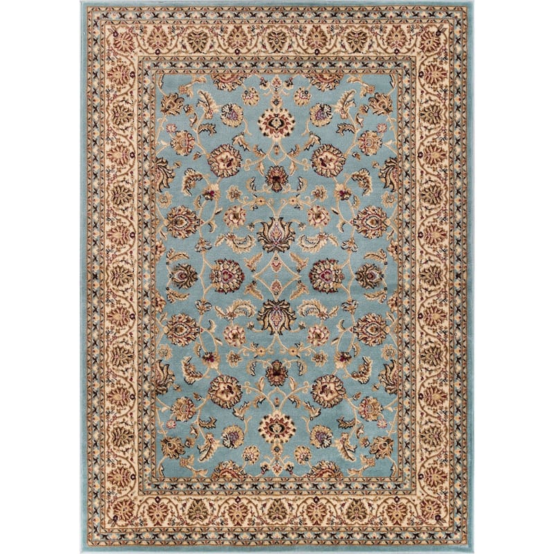Well Woven Gwalia Traditional French Oriental Area Rug - 9'3 x 12'6 - Blue/Ivory - Rectangle