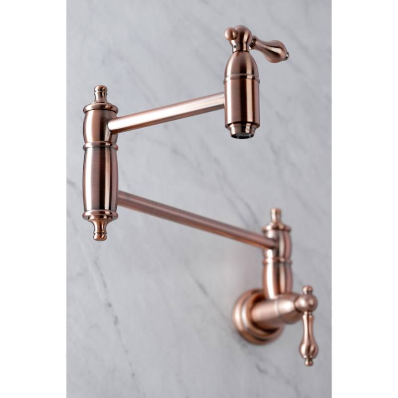 Restoration Wall Mount Pot Filler Kitchen Faucet