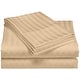 preview thumbnail 4 of 24, 1200 Thread Count Cotton Deep Pocket Luxury Hotel Stripe Sheet Set Taupe - California King