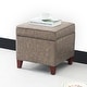 preview thumbnail 38 of 149, Adeco Square Storage Ottoman 17 inch Footstool