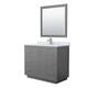 Option Dark Gray, Nickel Trim, White Carrara Marble Top