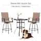 Casemo Stool Glass Table and Chair set - 3-Piece High Swivel Bar Set - High Top Tempered Glass Table with 2 Stools