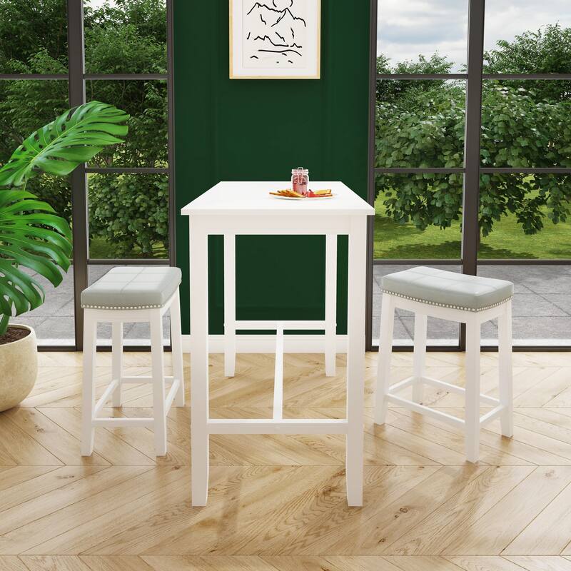 Bridgeport Wooden 3-Piece Counter Height Dining Set