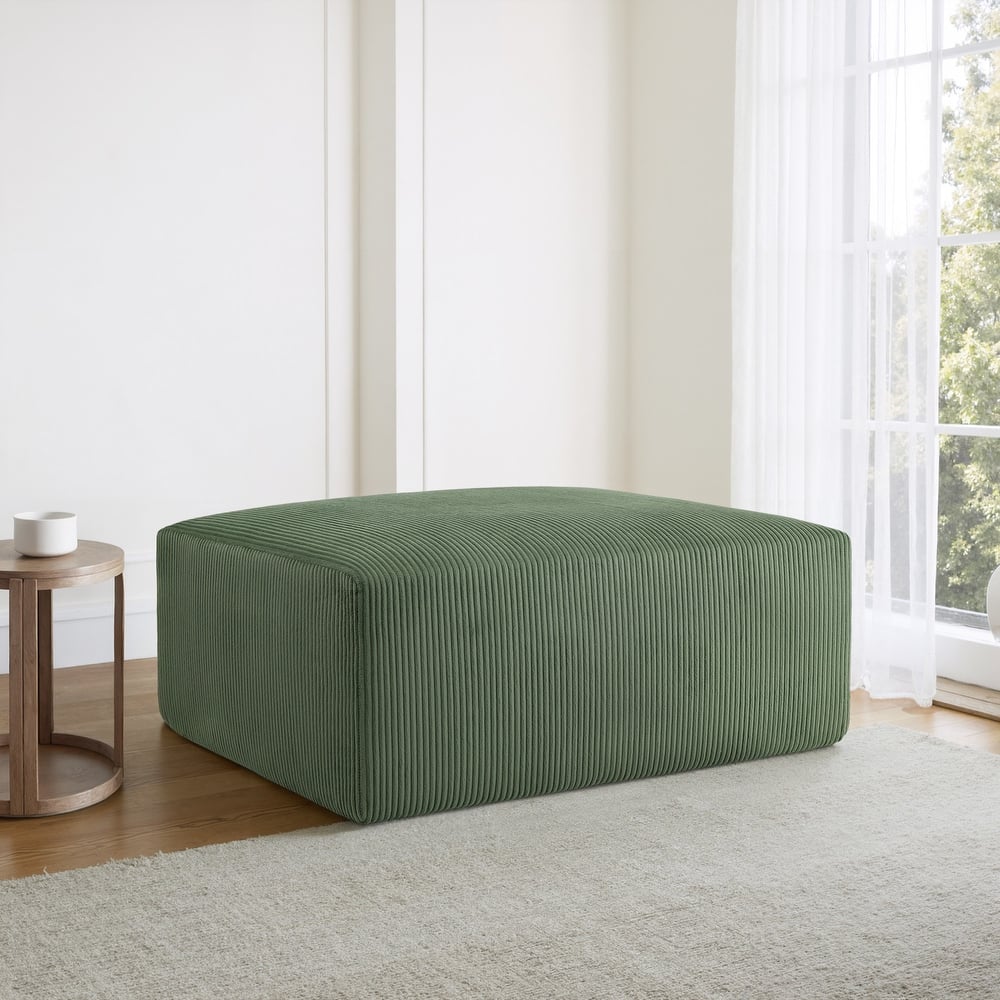 DIY Corduroy Collection Upholstered Modular Sectional Sofa Ottoman