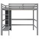preview thumbnail 6 of 15, Full Size Loft Bed with Multi-Use Shelving & Underbed Study Desk ，Space-Saving College Dorm Bed with Storage Shelves