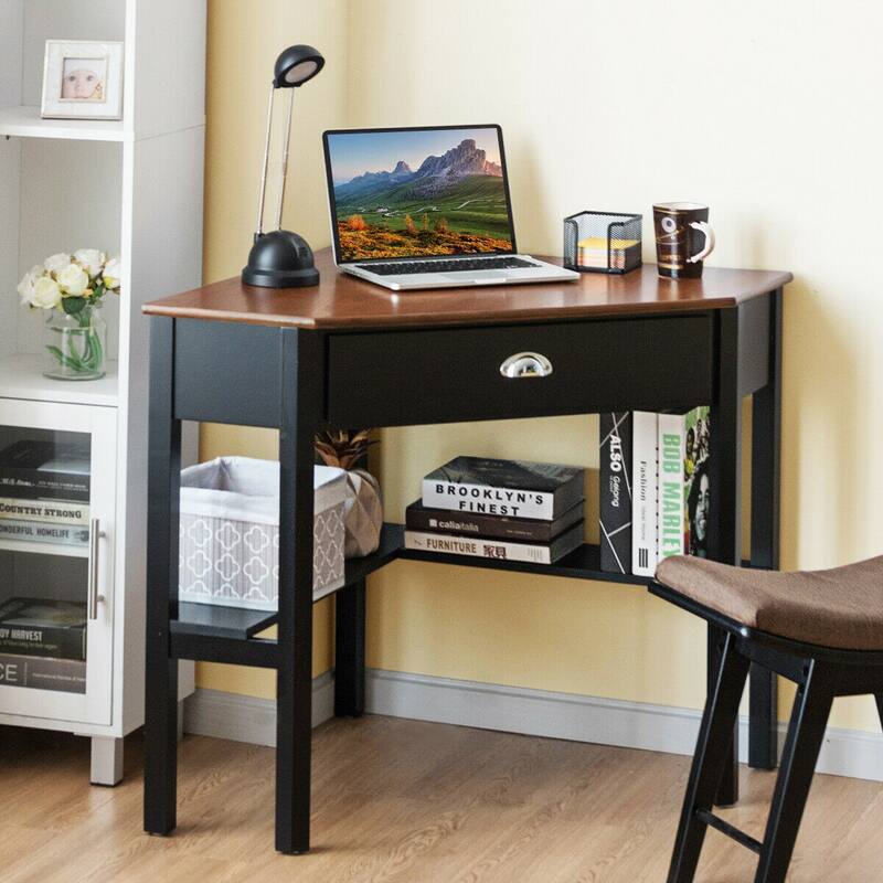 Gymax Corner Computer Desk Laptop Writing Table Workstation W/ Drawer
