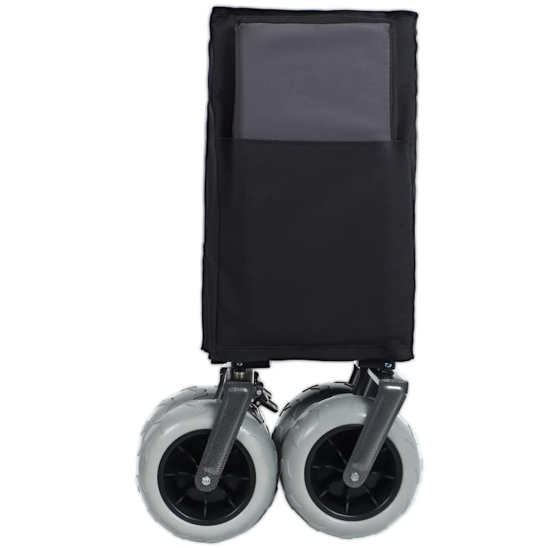 9"X4"All-Terrain Balloon Wheels!300l Xl Heavy-Duty Folding Wagon Cart - 480lbs Capacity,Conquers Sand & Rough Terrain,W/Brakes