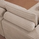 preview thumbnail 44 of 48, 102.76" Corduroy Cloudy L Shaped Sofa with Headrests