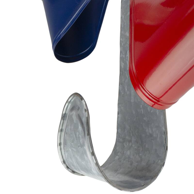 21.25" Red and Blue Christmas Wreath Hanger