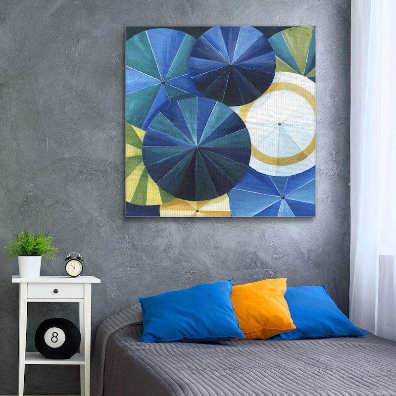 Blue Umbrella by Natasha Marie Canvas Art Print