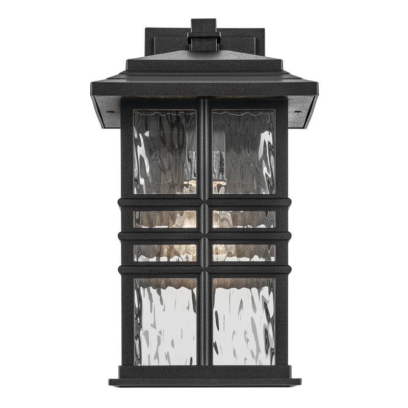 Kichler Lighting Beacon Square 14.25 in. 1-Light Textured Black Outdoor Wall Sconce - 14.25 in