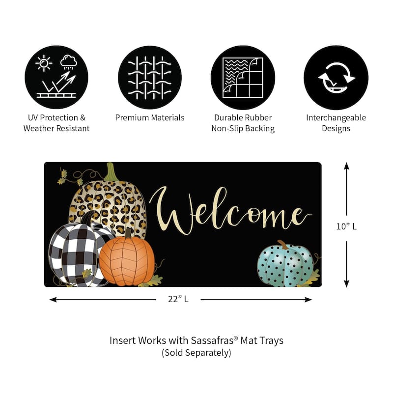 Mixed Print Pumpkins Sassafras Switch Mat - Multi-Color