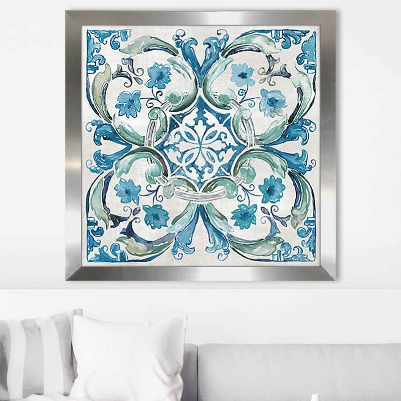 "Carribean Tile I (Square)" by Nan Print on Acrylic