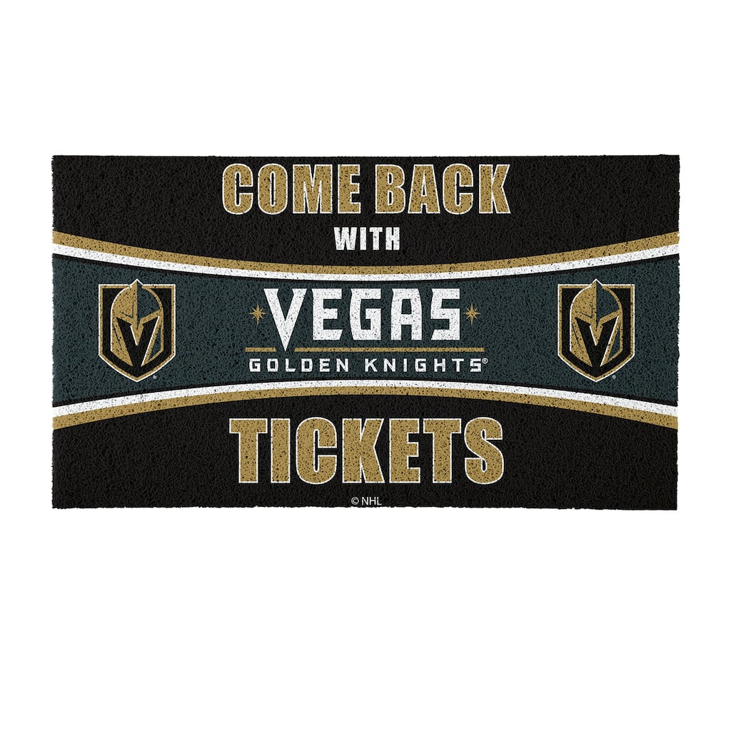 Winnipeg Jets 28 in. x 16 in. PVC "Come Back With Tickets" Trapper Door Mat