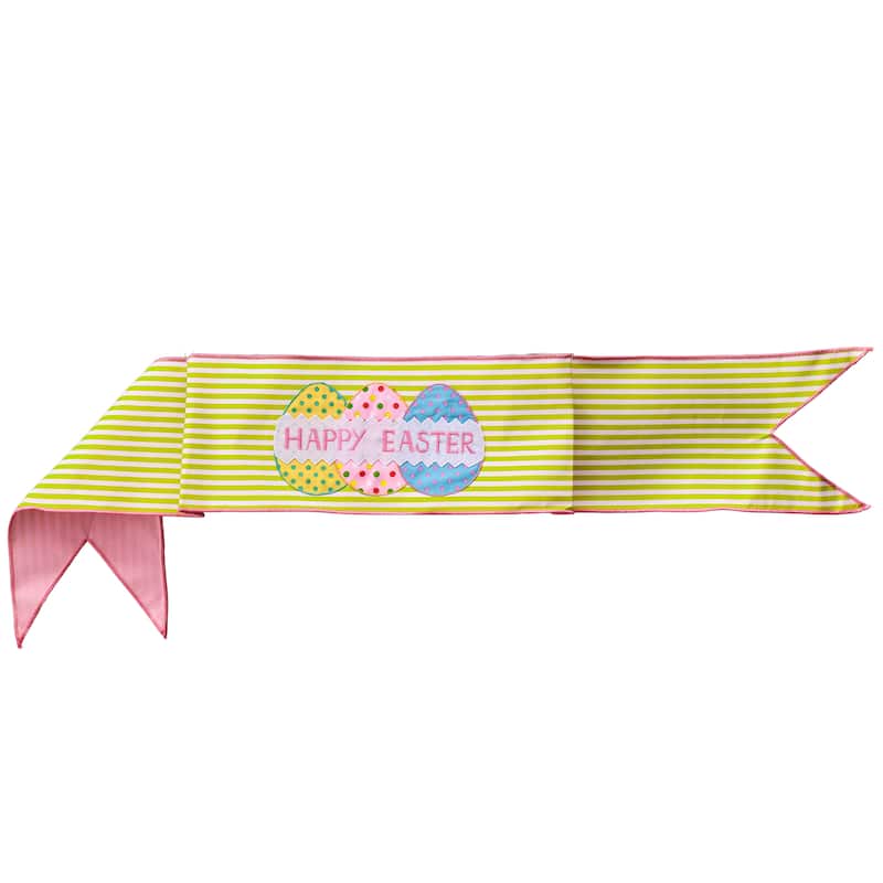 6"X44" "Happy Easter" Gingham Banner