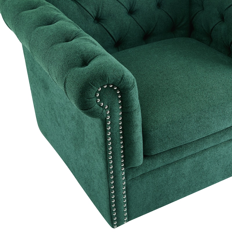 Wiers Chesterfield Swivel Tufted Club Chair by Christopher Knight Home