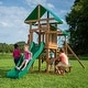 preview thumbnail 7 of 8, Backyard Discovery Belmont Cedar Wood Swing Set, Slide, Play Deck - 17'7" x 7'3"