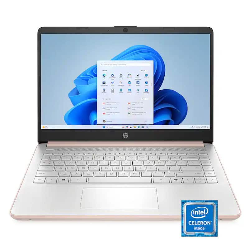 HP - 14" Laptop - Intel Celeron N4500 2021 - 4GB Memory - 64GB eMMC - Pale Rose Gold - Pale Rose Gold