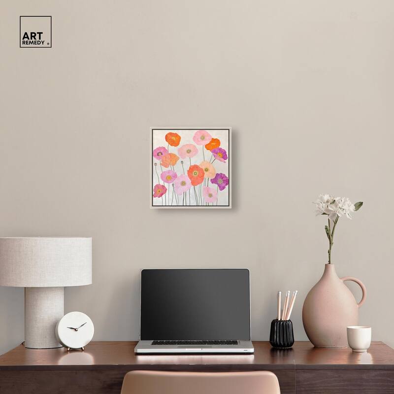 Sunset Poppy Chorus I Canvas by Art Remedy