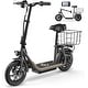 preview thumbnail 9 of 8, Foldable Electric Scooter with Seat and Basket for Adults Grey