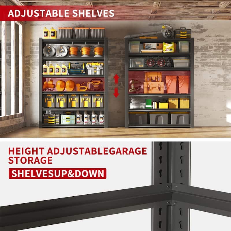 82"H 6 Tier Metal Shelves for Storage Garage Shelving Storage Shelves