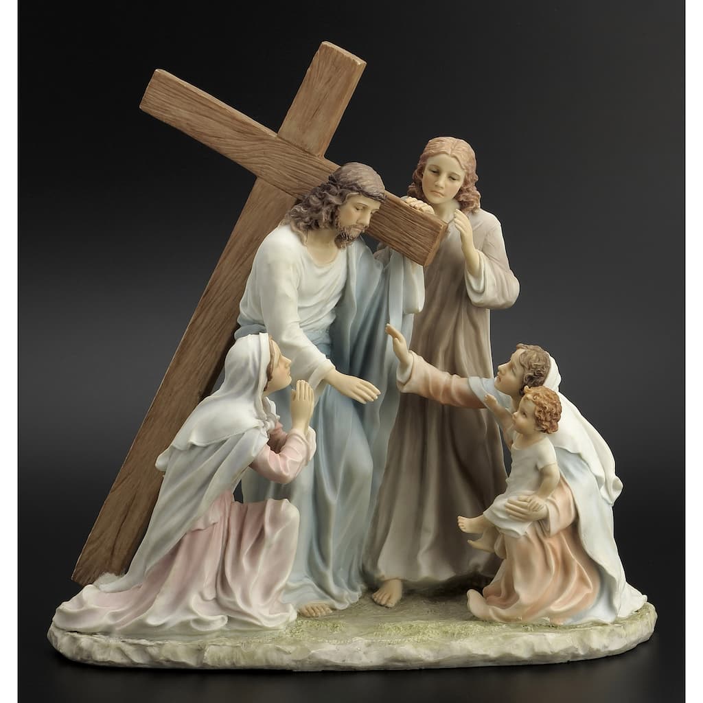 Veronese Design 11.22" H VIA DOLOROSA (WAY OF SUFFERING) (LIGHT COLOR) Multicolor Resin