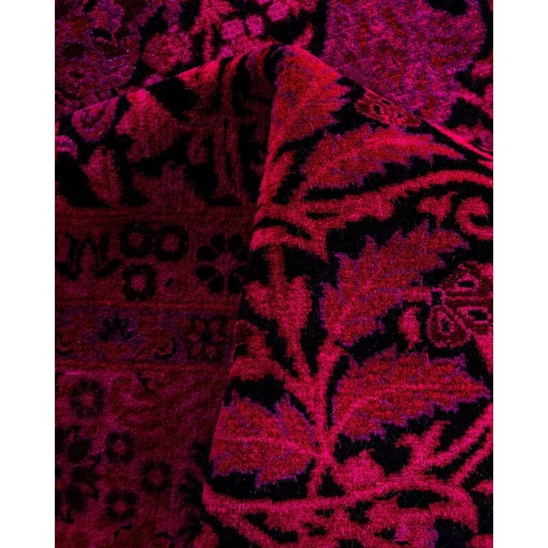 Contemporary Overdyed Wool Hand Knotted Area Rug - 5' 10" x 9' 1"