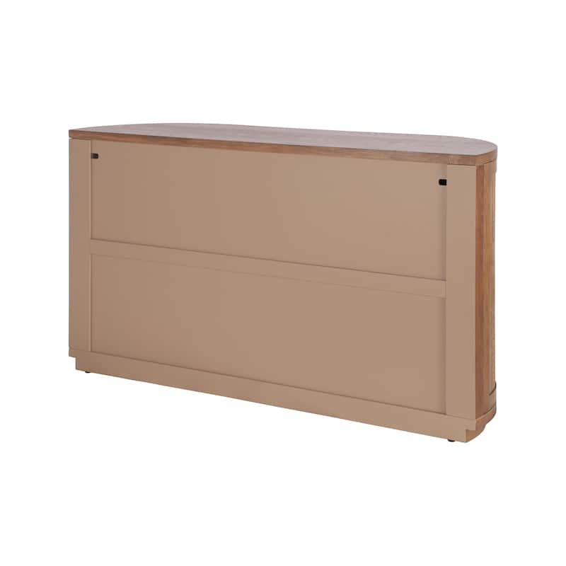 Christopher Knight Home - Elowen Modern Storage Sideboard with Four Doors and Curved Design - 57''×15.75''×32''