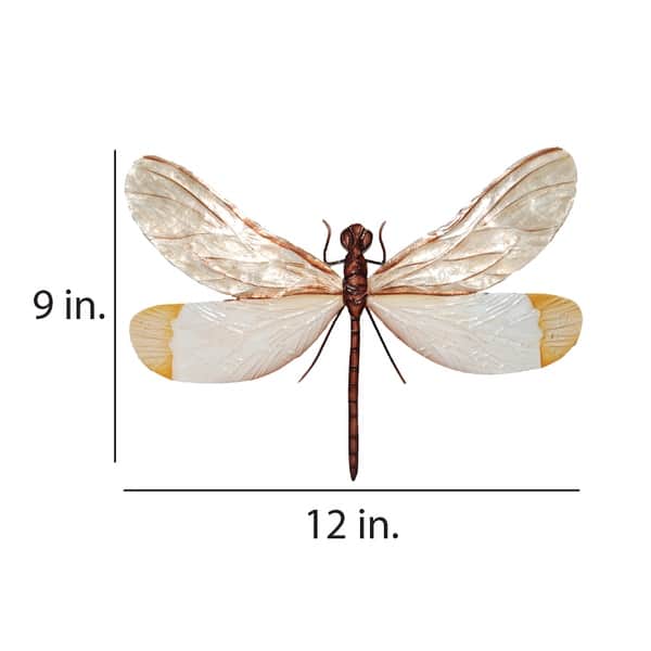 White And Brown Dragonfly Wall Decor Overstock 16342187