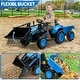 preview thumbnail 14 of 26, Hetoy 3 in 1 Ride on Tractor, 12V Ride on Bulldozer with Detachable Trailer