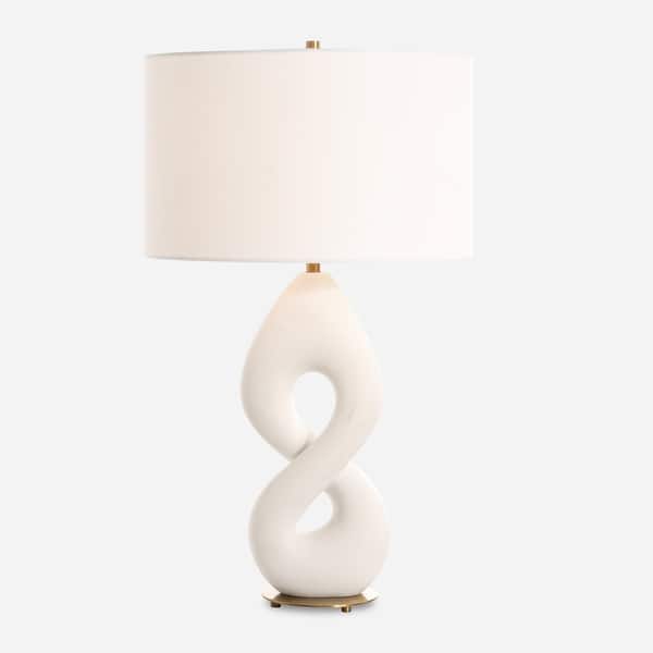 slide 2 of 6, Uttermost Meridian Ivory Stone Table Lamp