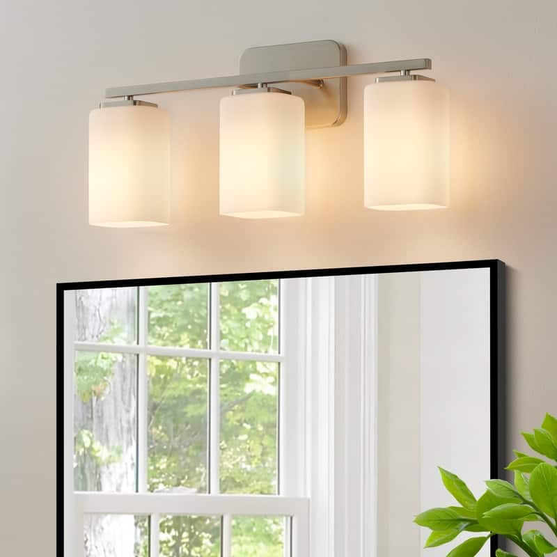 KAWOTI W20.5" Frosted Glass Bathroom Vanity Light