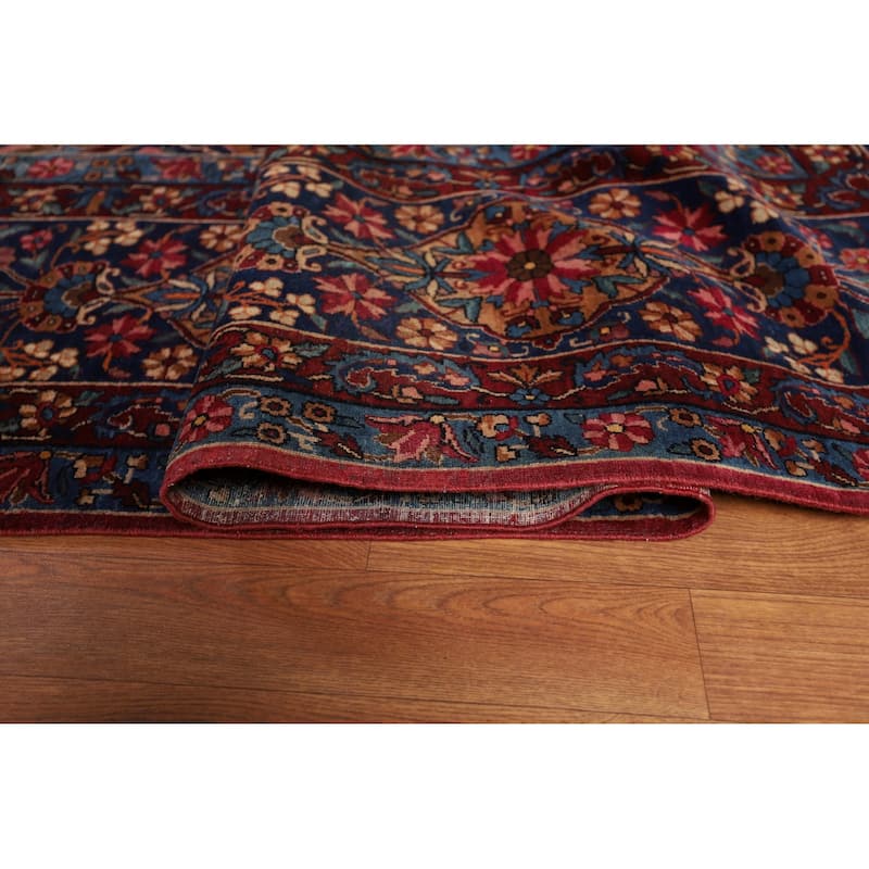 Pre-1900 Antique Kerman Ravar Persian Rug Hand-Knotted Wool Carpet - 11'10"x 21'2"